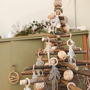 4 darabos szalvétagyűrű / karácsonyfadísz díszdobozban - karácsony - adventi díszek - adventi asztaldísz - Meska.hu