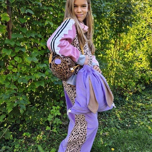 Lila kord nyuszis hátizsák - táska & tok - hátizsák - hátizsák - Meska.hu