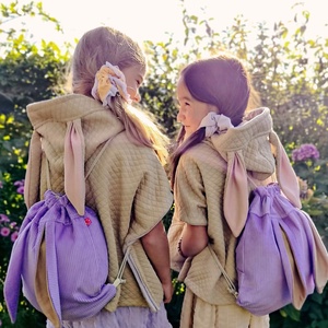 Lila kord nyuszis hátizsák - táska & tok - hátizsák - hátizsák - Meska.hu