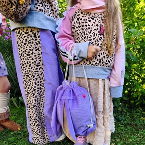 Lila kord nyuszis hátizsák - táska & tok - hátizsák - hátizsák - Meska.hu