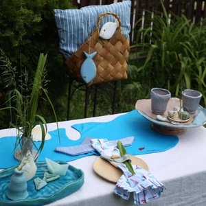 Balaton Blue terítő  - otthon & életmód - konyhafelszerelés, tálalás - tálalás - terítő - Meska.hu