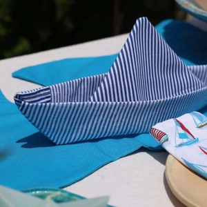 Balaton Blue hajóra hajtogatott asztalkendő szett , Otthon & Életmód, Konyhafelszerelés, tálalás, Konyhai textil, Szalvéta, , MESKA