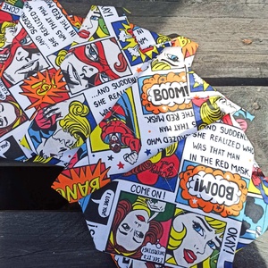 Újraszalvéta képregény  - táska & tok - uzsonna- & ebéd tartó - szendvics csomagoló - Meska.hu