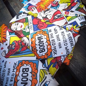 Újraszalvéta képregény  - táska & tok - uzsonna- & ebéd tartó - szendvics csomagoló - Meska.hu