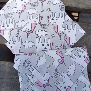 Újraszalvéta unikornis masnival - táska & tok - uzsonna- & ebéd tartó - szendvics csomagoló - Meska.hu