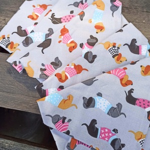 Újraszalvéta tacskó - táska & tok - uzsonna- & ebéd tartó - szendvics csomagoló - Meska.hu