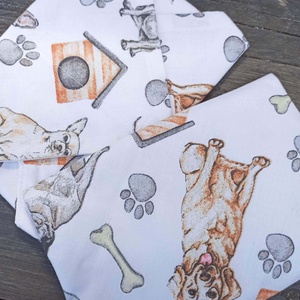 Újraszalvéta kutya - táska & tok - uzsonna- & ebéd tartó - szendvics csomagoló - Meska.hu