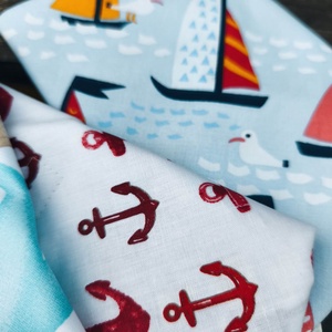 Újraszalvéta Tengerre fel! szett - táska & tok - uzsonna- & ebéd tartó - szendvics csomagoló - Meska.hu