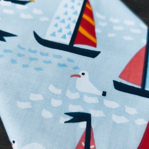 Újraszalvéta Tengerre fel! szett - táska & tok - uzsonna- & ebéd tartó - szendvics csomagoló - Meska.hu