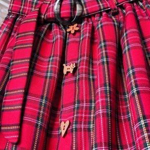 Skótkockás midi szoknya övvel - ruha & divat - babaruha & gyerekruha - szoknya - Meska.hu