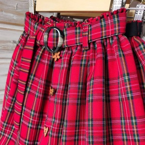 Skótkockás midi szoknya övvel - ruha & divat - babaruha & gyerekruha - szoknya - Meska.hu