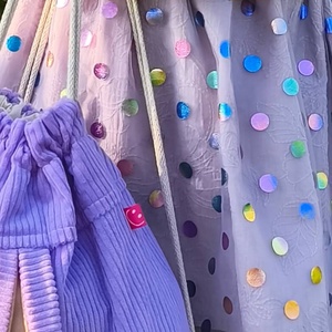 Lila pöttyös foil tüll szoknya - ruha & divat - babaruha & gyerekruha - szoknya - Meska.hu