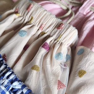 Nude pöttyös tüll szoknya - ruha & divat - babaruha & gyerekruha - szoknya - Meska.hu