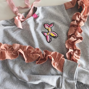 Fodros ujjú melegítő pulóver  - ruha & divat - babaruha & gyerekruha - pulóver - Meska.hu