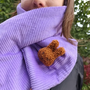 Lila kordbársony sál - ruha & divat - sál, sapka, kendő - sál - Meska.hu