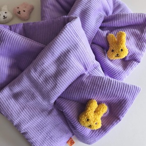 Lila kordbársony sál - ruha & divat - sál, sapka, kendő - sál - Meska.hu