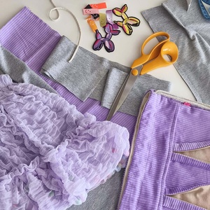 Lila gyűrt tüll szoknya - ruha & divat - babaruha & gyerekruha - szoknya - Meska.hu