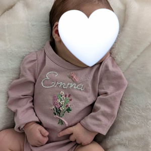 Egyedi hímzett baba body - baba - mama - babaruházat - baba body - Meska.hu