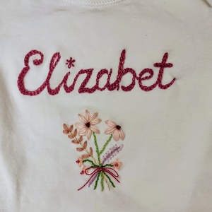hímzett kislány ruhák, Baba - mama, Babaruházat, Baba body, , MESKA