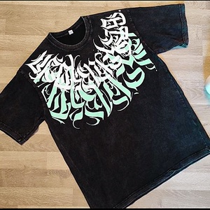 ÚJ! Calligraphy oversize póló  - ruha & divat - férfi ruha - póló - Meska.hu
