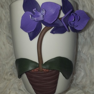 Orchideás bögre, Otthon & Életmód, Konyhafelszerelés, tálalás, Tálalás, Bögre & Csésze, Gyurma, MESKA