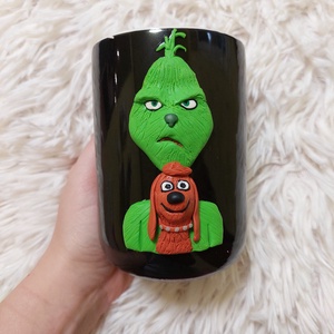 GRINCH bögre és kanál, Otthon & Életmód, Konyhafelszerelés, tálalás, Tálalás, Bögre & Csésze, Gyurma, MESKA