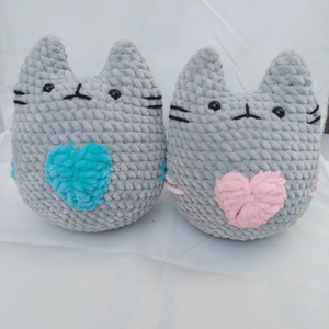 Horgolt pusheen cica figurák, Játék & Sport, Plüssállat & Játékfigura, Cica, Horgolás, MESKA