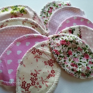 Női szirom/intim szirom - halvány rózsaszín mintás textilekből - szépségápolás - intim higiénia - intimbetét - Meska.hu