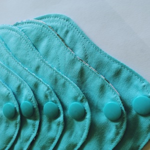 Pamut tisztasági betét szett TÜRKIZ KÉKSÉG - szépségápolás - intim higiénia - tisztasági betét - Meska.hu