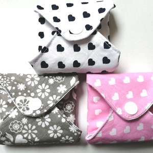 Pamut tisztasági betét szett Szerelmes, vízhatlan , Szépségápolás, Intim higiénia, Intimbetét, Varrás, MESKA