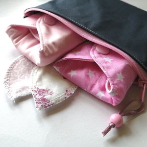 Pamut intim betét szett - Kezdőcsomag - Rózsaszín - szépségápolás - intim higiénia - tisztasági betét - Meska.hu