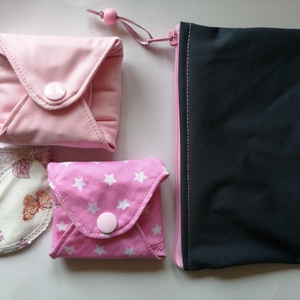 Pamut intim betét szett - Kezdőcsomag - Rózsaszín - szépségápolás - intim higiénia - tisztasági betét - Meska.hu