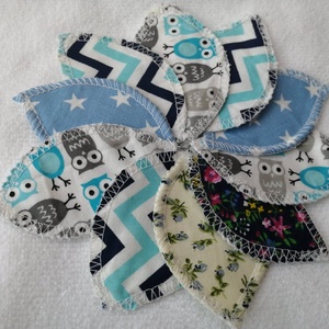 Pamut szirom /intim betét mellé, 10 db /kék színek - Meska.hu