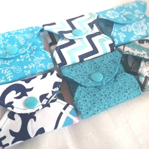 Pamut tisztasági betét szett TÜRKIZ KÉKSÉG - szépségápolás - intim higiénia - tisztasági betét - Meska.hu