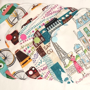 Pamut tisztasági betét szett Párizsi színkavalkád - szépségápolás - intim higiénia - tisztasági betét - Meska.hu