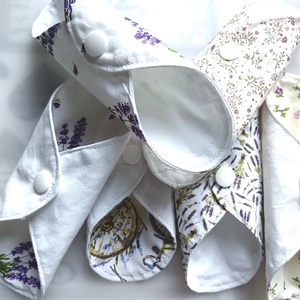 Pamut tisztasági betét szett LEVENDULA ÁLOM - szépségápolás - intim higiénia - tisztasági betét - Meska.hu