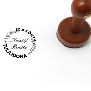 Ez a könyv ... tulajdona ex libris pecsét, Könyv & Zene, Ex libris pecsét, Gravírozás, pirográfia, MESKA