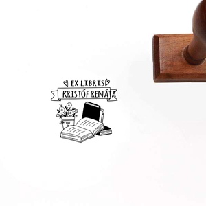 Olvasósarok ex libris pecsét, Könyv & Zene, Ex libris pecsét, Gravírozás, pirográfia, MESKA
