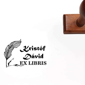 Penna mintájú ex libris pecsét, Otthon & Lakás, Papír írószer, Gravírozás, pirográfia, MESKA