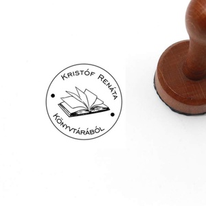Könyv mintájú ex libris pecsét - Meska.hu