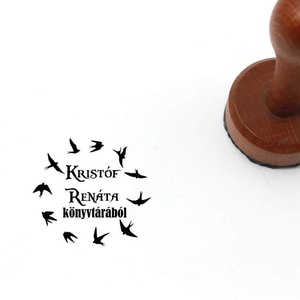 Madaras mintájú ex libris pecsét, Könyv & Zene, Ex libris pecsét, Gravírozás, pirográfia, MESKA