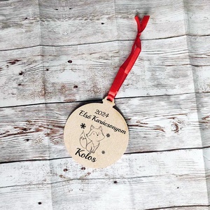 Első karácsonyom rókás karácsonyfadísz   - Meska.hu