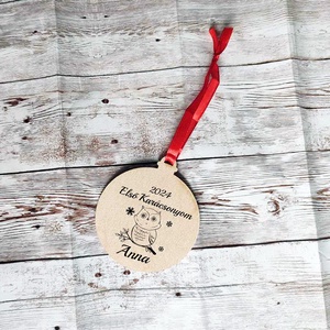 Első karácsonyom baglyos karácsonyfadísz   - Meska.hu