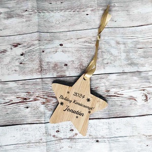 Névre szóló csillag karácsonyfadísz - Meska.hu