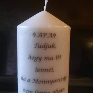 Emlék gyertya, Otthon & Lakás, Gyertya, illat, aroma, Gyertya, Decoupage, transzfer és szalvétatechnika, Meska