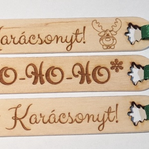 Karácsonyi mintás fa könyvjelző - Meska.hu