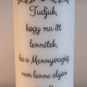 Emlék gyertya, Otthon & Lakás, Gyertya, illat, aroma, Gyertya, Decoupage, transzfer és szalvétatechnika, Meska