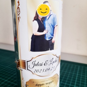 Esküvői üveg címke - Meska.hu