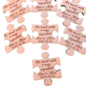Esküvői puzzle köszönő ajándék - esküvő - emlék & ajándék - köszönőajándék - Meska.hu
