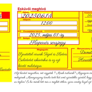 Esküvői meghívó - Meska.hu